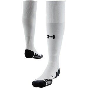 Under Armour 1372759 UA Soccer Over-The-Calf Socks White Sz 13-16